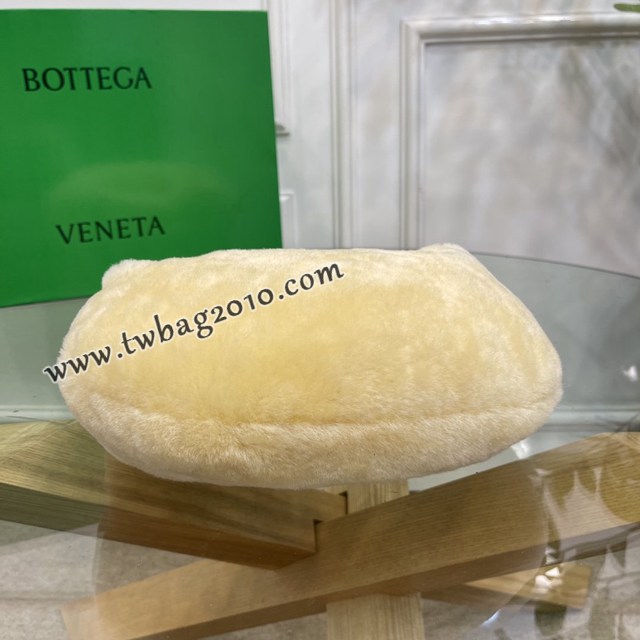 Bottega veneta高端女包 98080天鵝絨 寶緹嘉Jodie經典打結圓形hobo包 BV天鵝絨皮毛新款女包  gxz1388